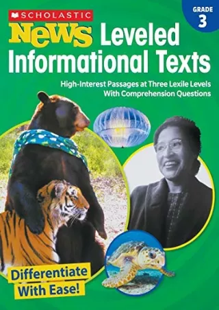 PDF/READ Scholastic News Leveled Informational Texts: Grade 3: High-Interest Pas