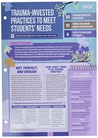 PDF/BOOK Trauma-Invested Practices to Meet Students' Needs (Quick Reference Guid