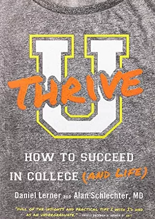 PDF/BOOK U Thrive: How to Succeed in College (and Life)