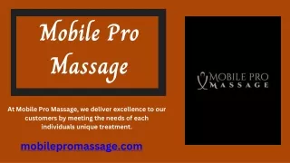 Mobile Pro Massage in Las Vegas