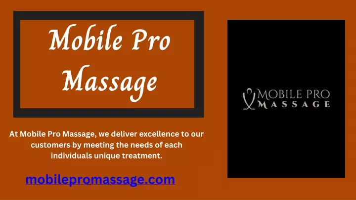mobile pro massage