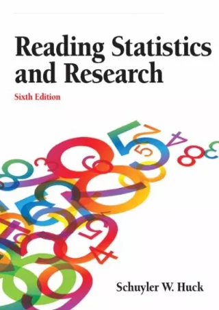 (PDF/DOWNLOAD) Reading Statistics and Research