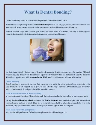 What Is Dental Bonding?