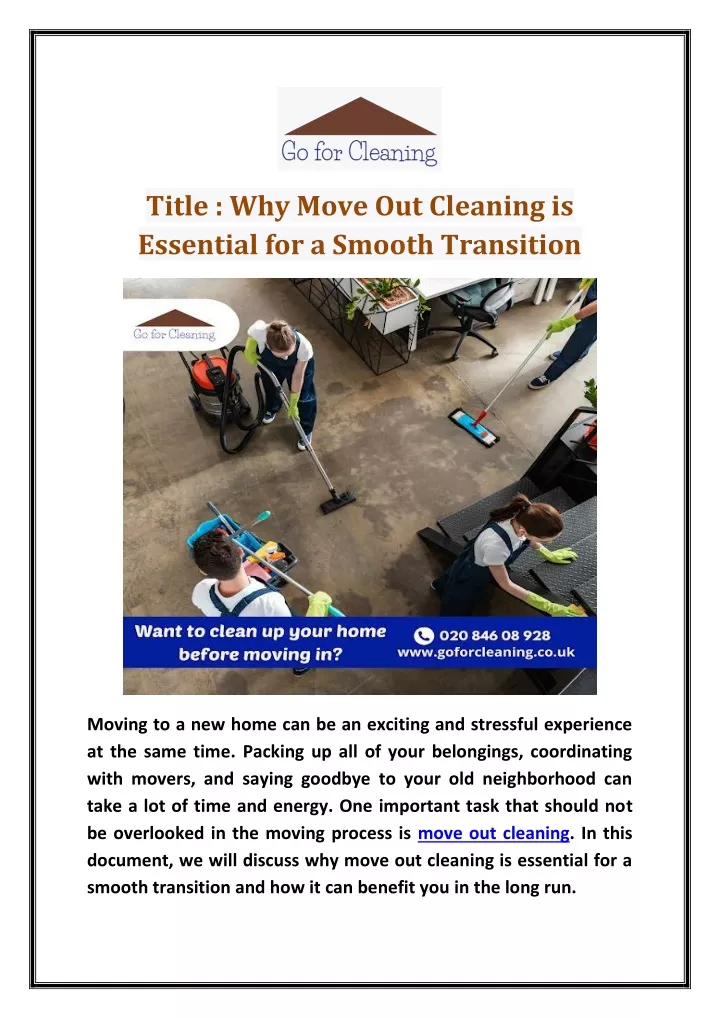 title why move out cleaning is essential