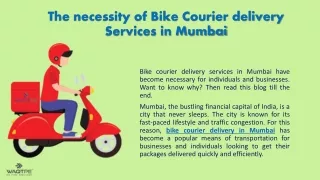Bike courier delivery in Mumbai