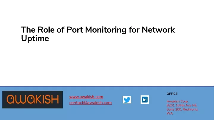 the role of port monitoring for network uptime