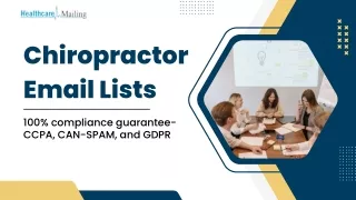 Chiropractor Email Lists | 100% Privacy Compliant Chiropractor Email Addresses