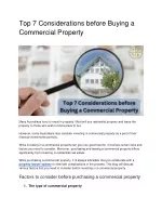 Top 7 Considerations before Buying a Commercial Property - slide 1
