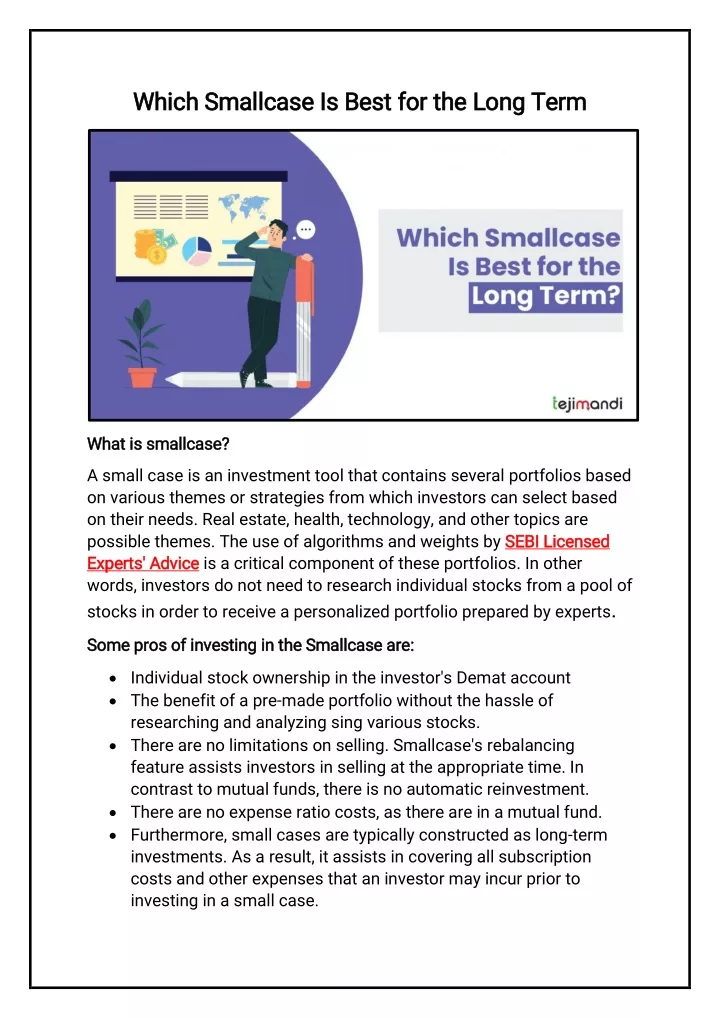 which smallcase is best for the long term which