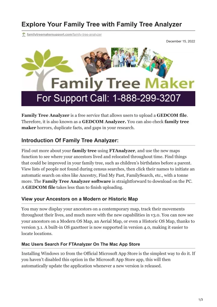 explore your family tree with family tree analyzer