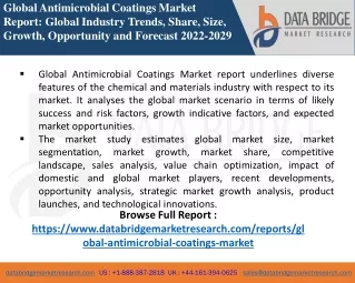 global antimicrobial coatings market report