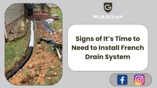 Signs of It’s Time to Need to Install French Drain System