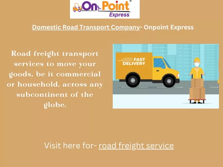 domestic road transport company onpoint express