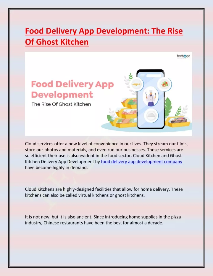 food delivery app development the rise of ghost