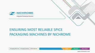 ensuring most reliable spice packaging machines
