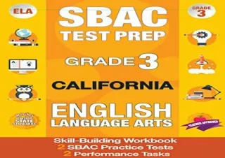 download SBAC Test Prep Grade 3 California English Language Arts: 2 Smarter Bala