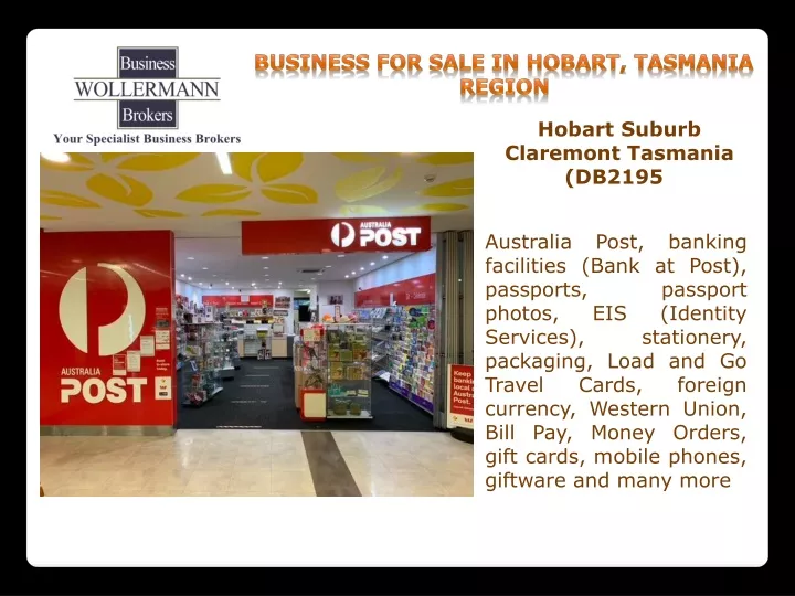 business for sale in hobart tasmania region