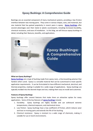 epoxy bushings a comprehensive guide bushings