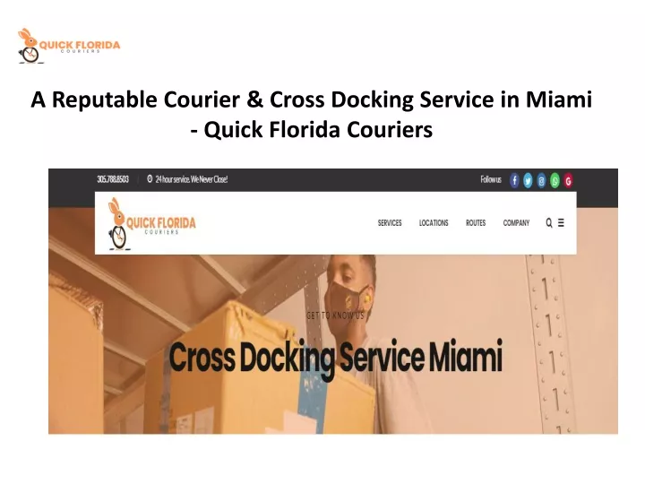 a reputable courier cross docking service