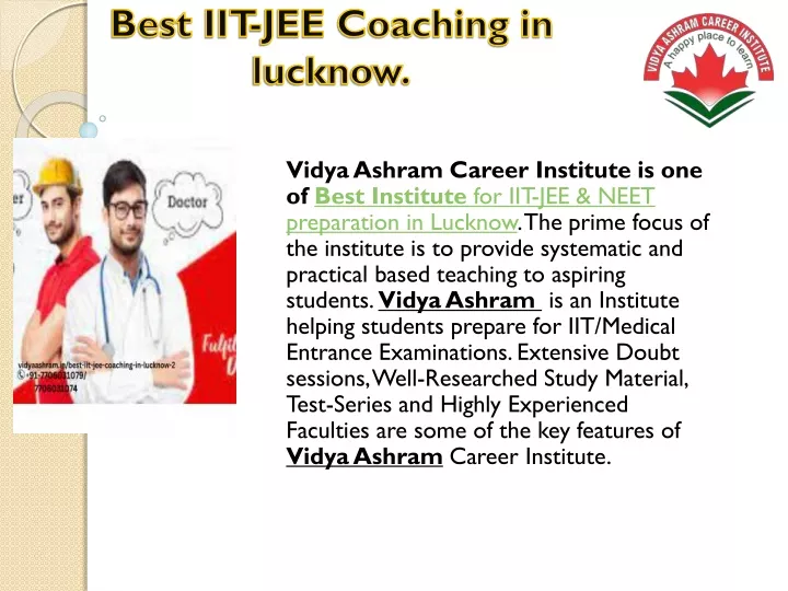 vidyaashram career institute is one of best
