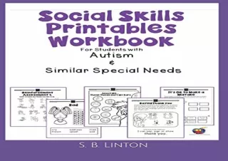 PDF Social Skills Printables Workbook: For Students with Autism and Similar Spec