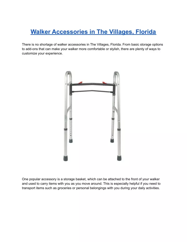 walker accessories in the villages florida