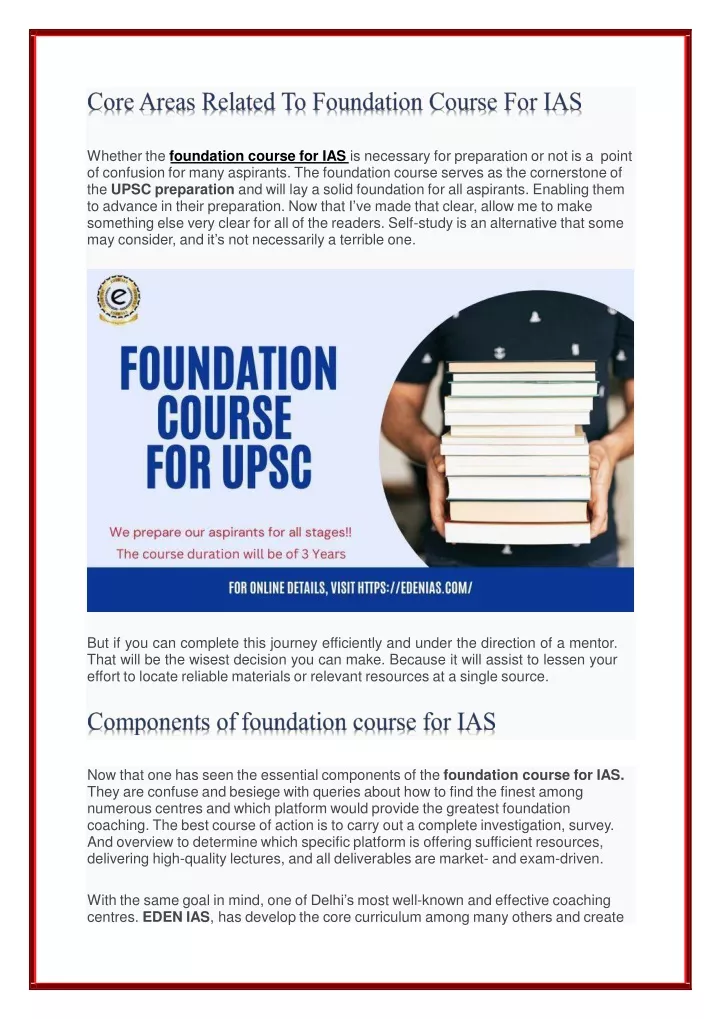 whether the foundation course