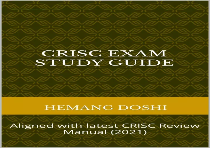 pdf crisc exam study guide aligned with latest