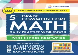 (PDF BOOK) 5th Grade Common Core Math: Daily Practice Workbook - Part II: Free R