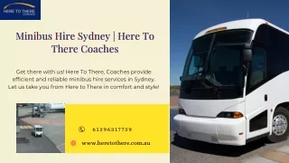 Minibus Hire in Sydney | Here To There Coaches | Quality Services