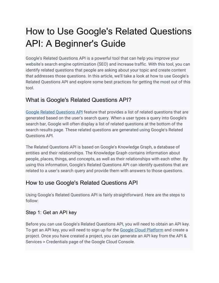 how to use google s related questions