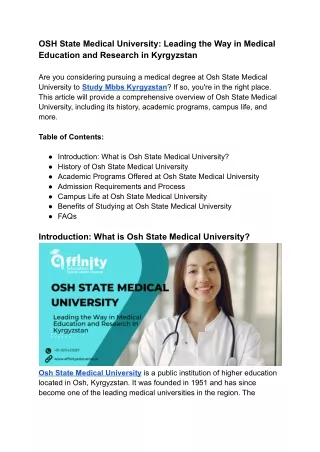 _OSH State Medical University_ Leading the Way in Medical Education and Research in Kyrgyzstan_