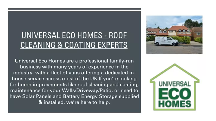 universal eco homes roof cleaning coating experts