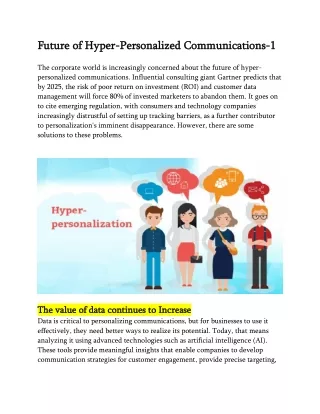 future of hyper future of hyper personalized