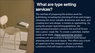 Digital typesetting services