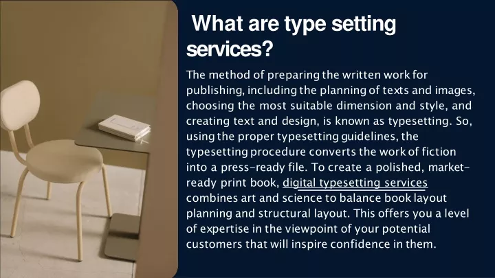 what are type setting services