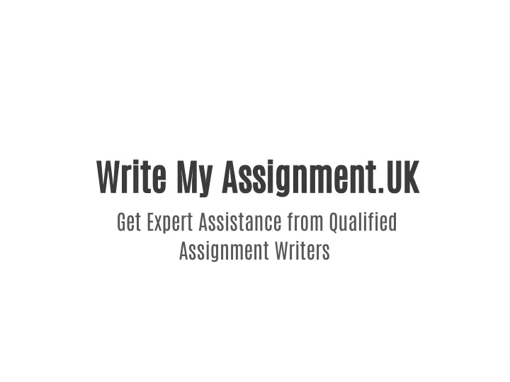 write my assignment uk