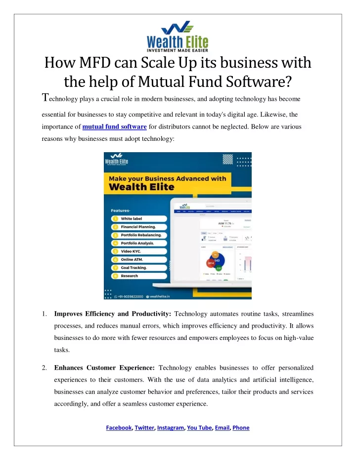 how mfd can scale up its business with the help