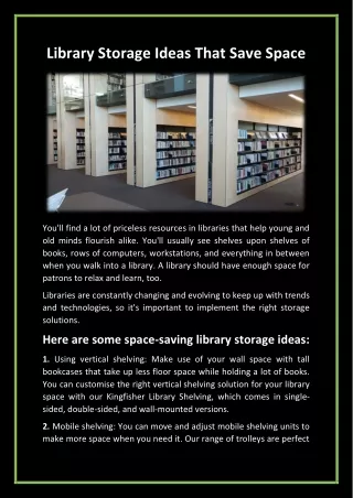 Library Storage Ideas That Save Space