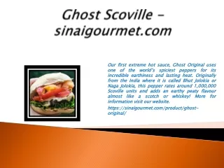 ghost scoville sinaigourmet com