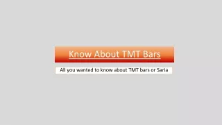 Know More About TMT Bars