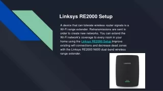 linksys re2000 setup