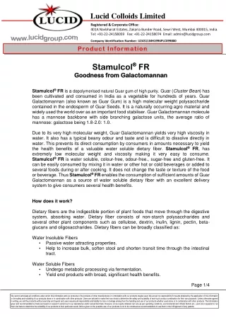 lucid colloids limited company identification