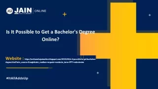 is it possible to get a bachelor s degree online