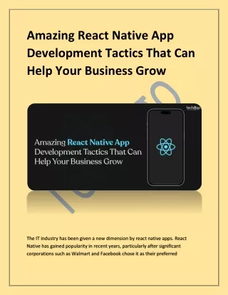 amazing react native app development tactics that