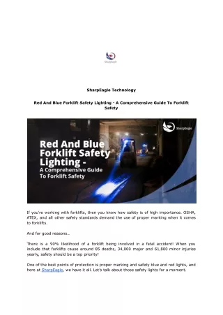 Red And Blue Forklift Safety Lighting - A Comprehensive Guide To Forklift Safety