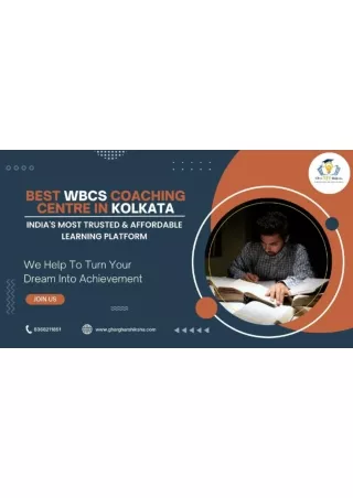 Best WBCS coaching centre in Kolkata