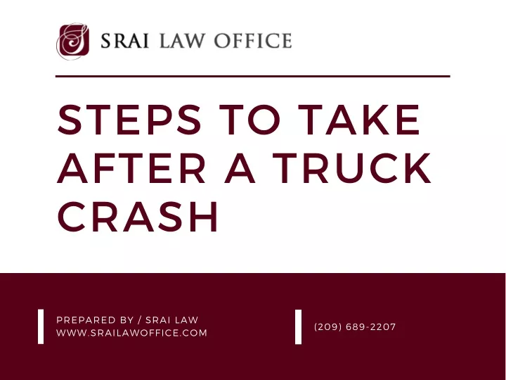 steps to take after a truck crash