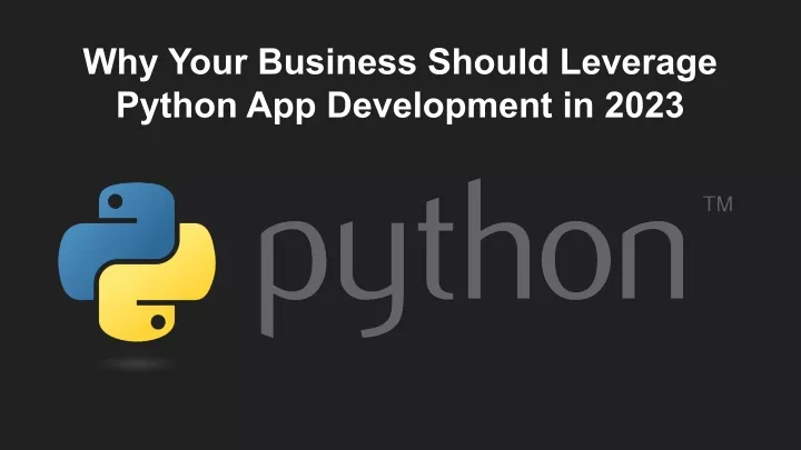 why your business should leverage python