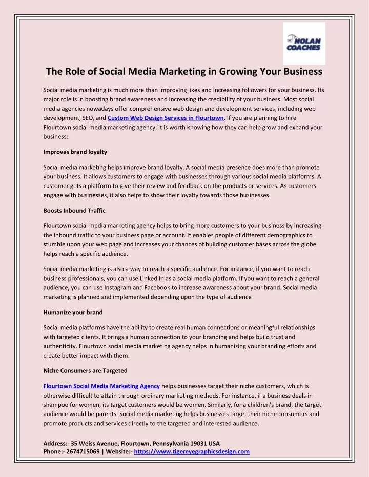 the role of social media marketing in growing